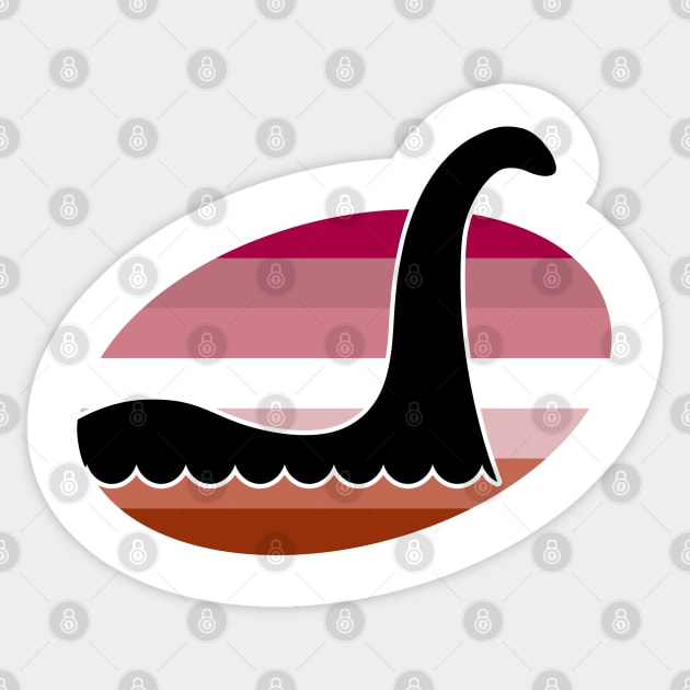 Lesbian Nessie Cryptid Pride Sticker by Nerd Trinkets